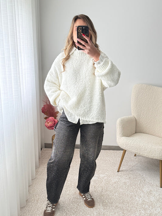 Jeans ballon brilhos