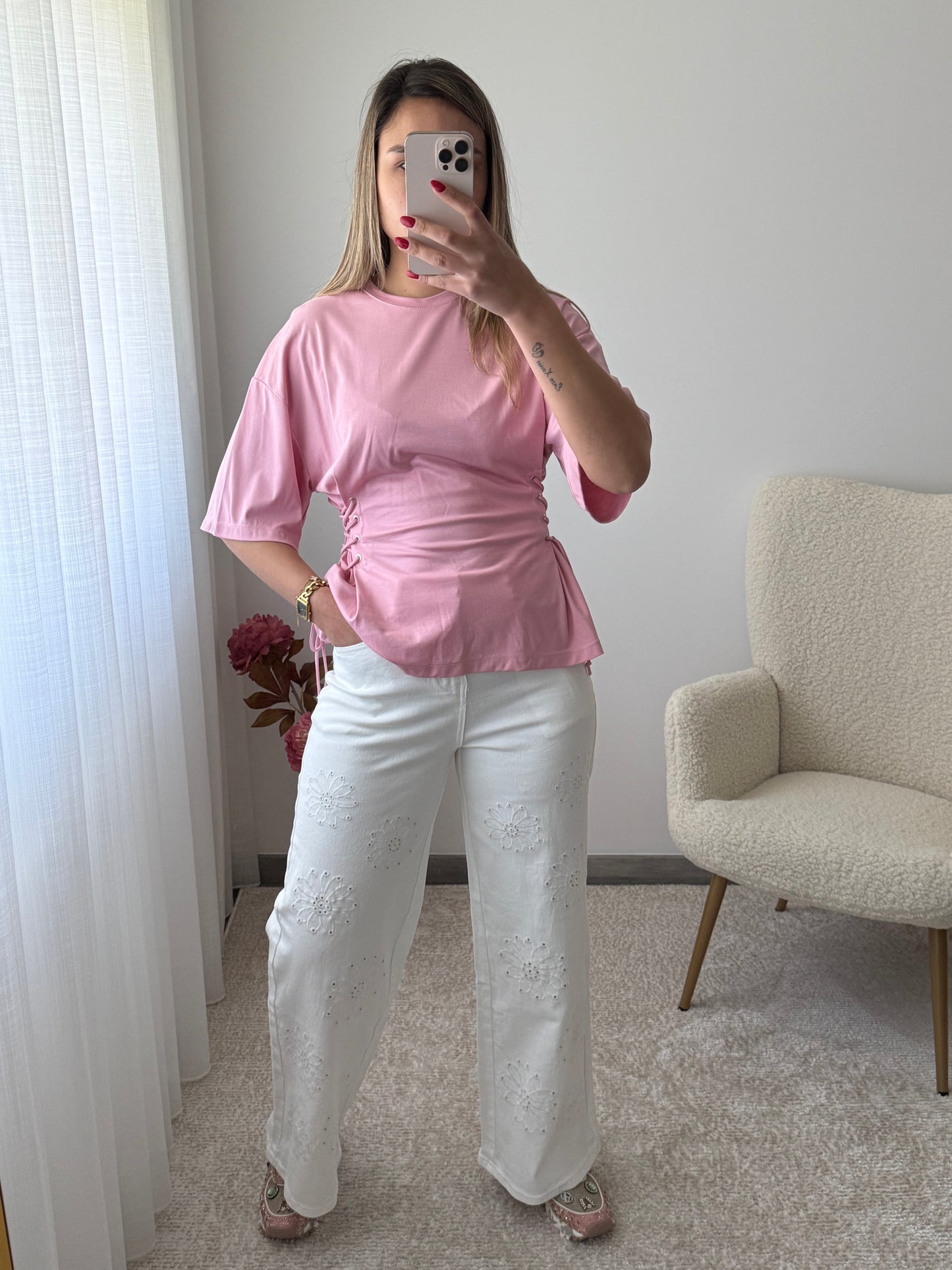 T-shirt cordões