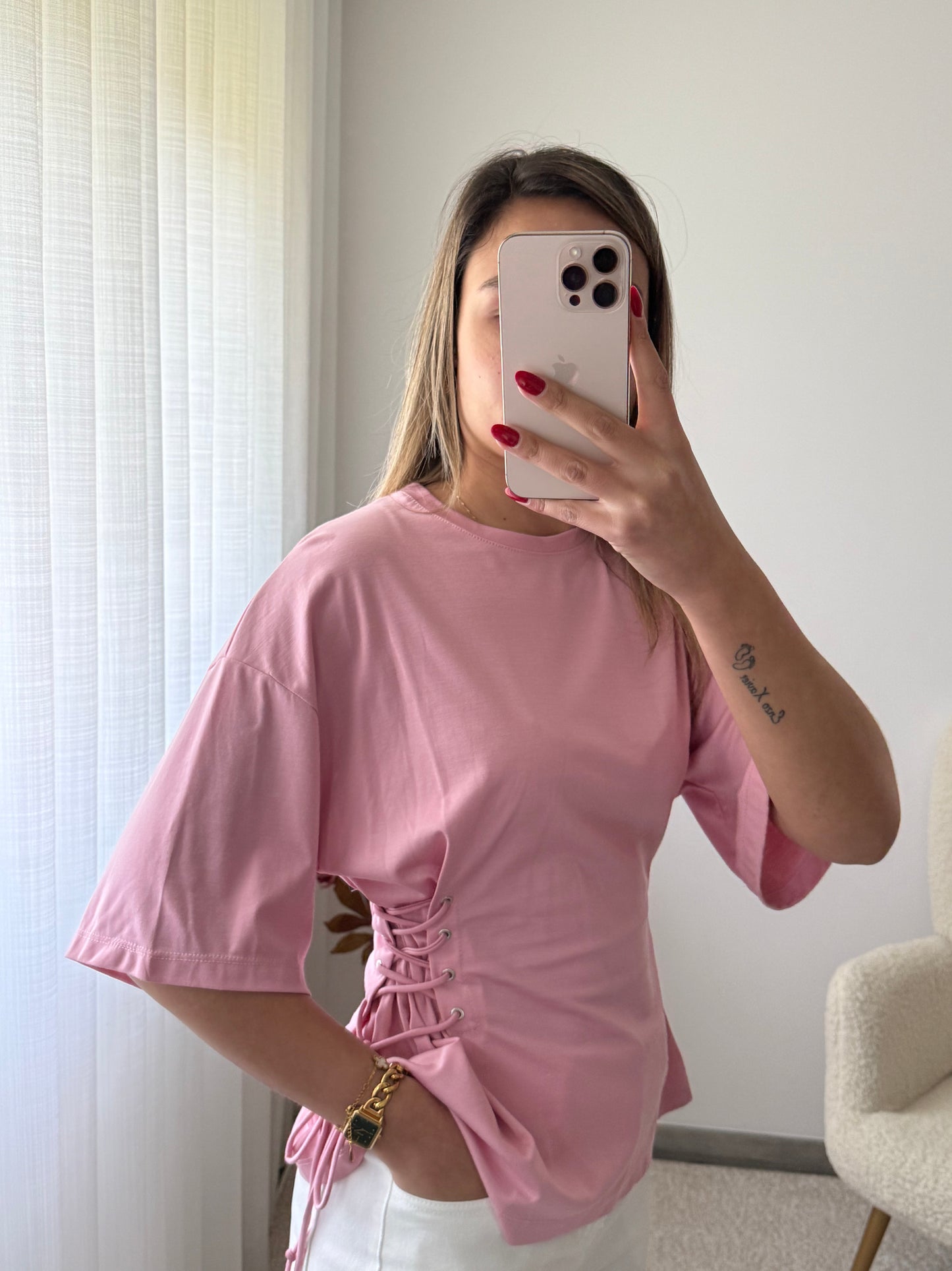 T-shirt cordões