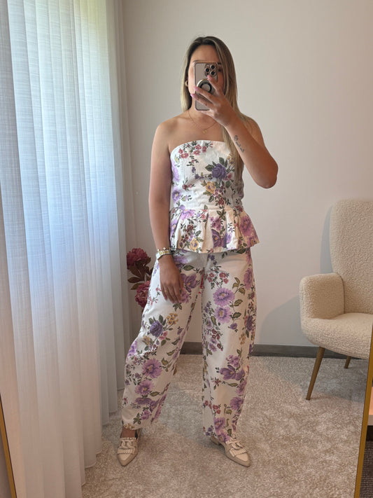 Calça flores