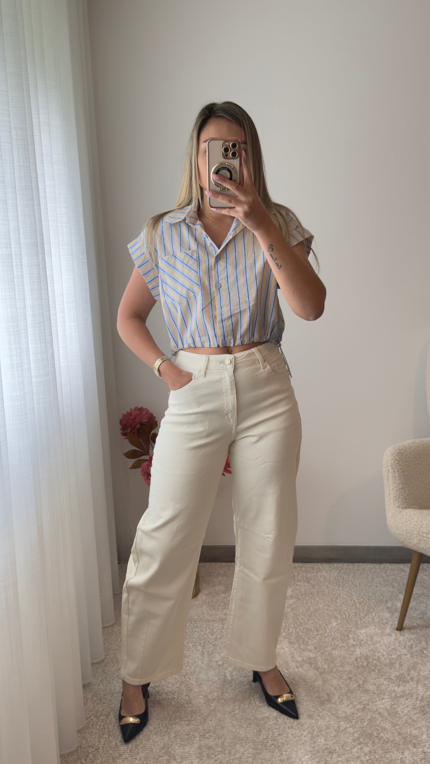 Calça creme