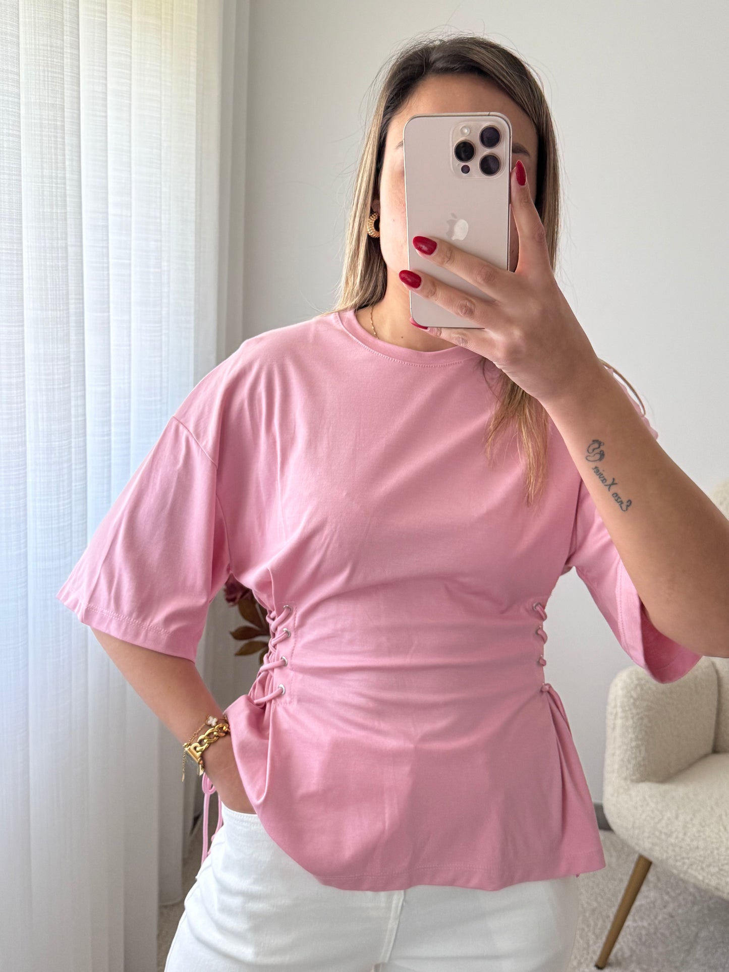 T-shirt cordões