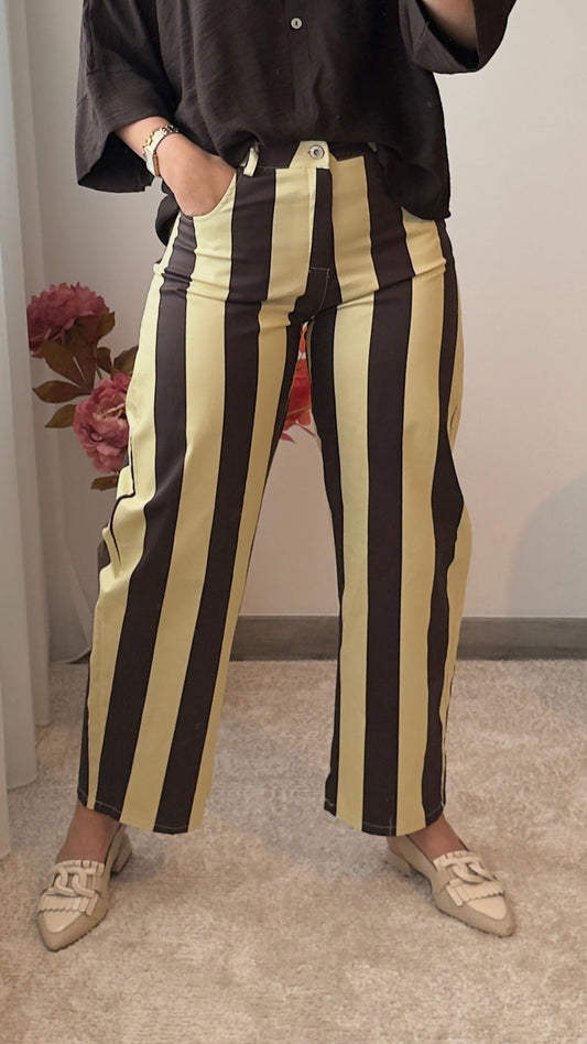 Calça riscada