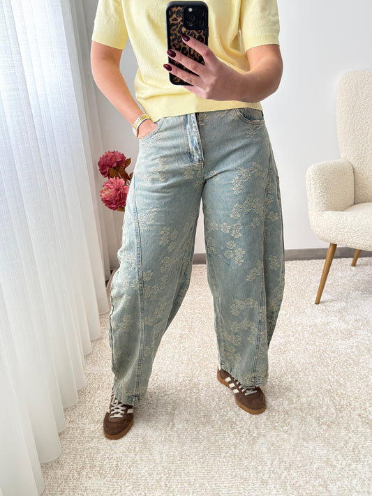 Calça ballon flores