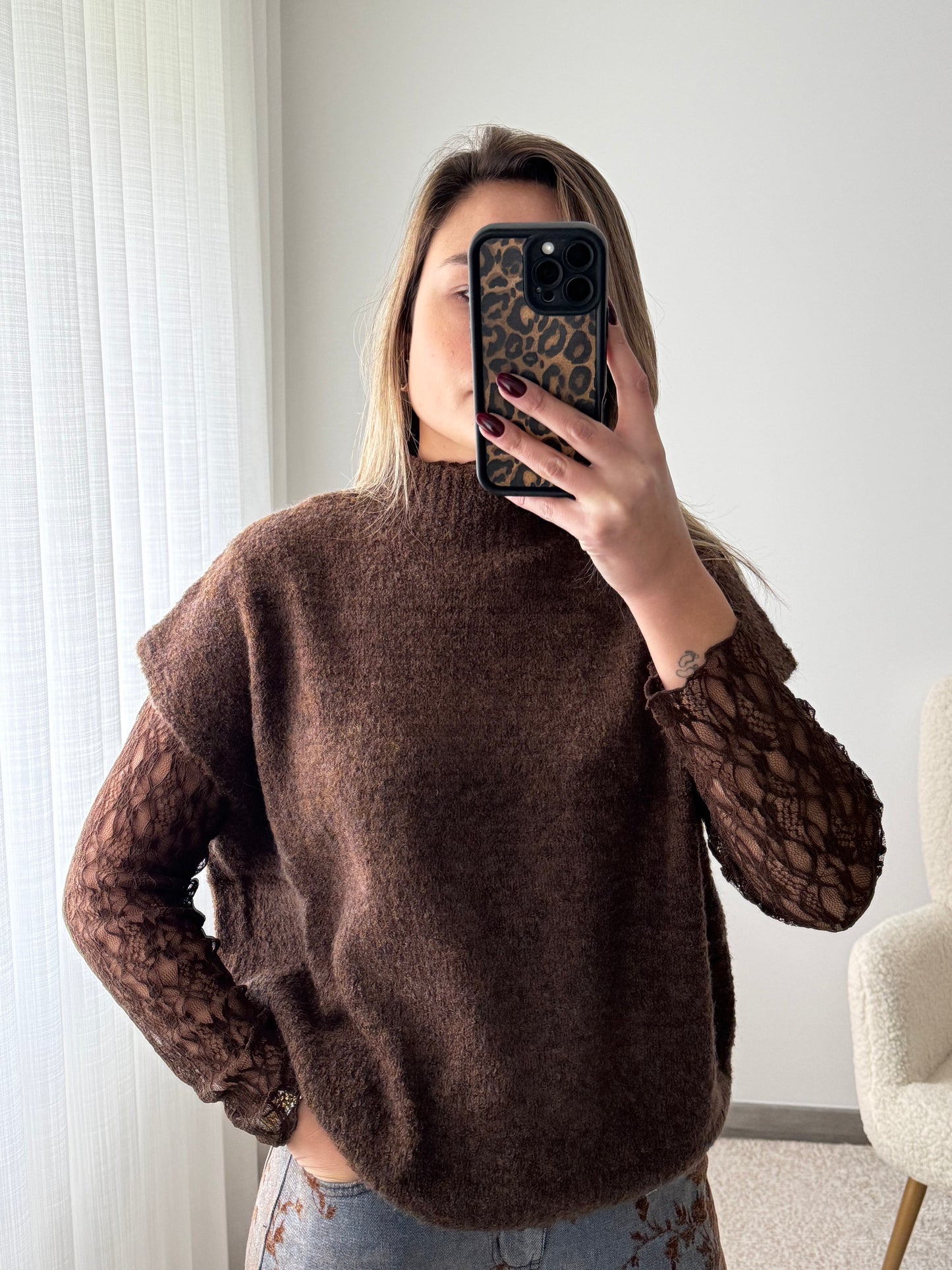 Camisola renda interior