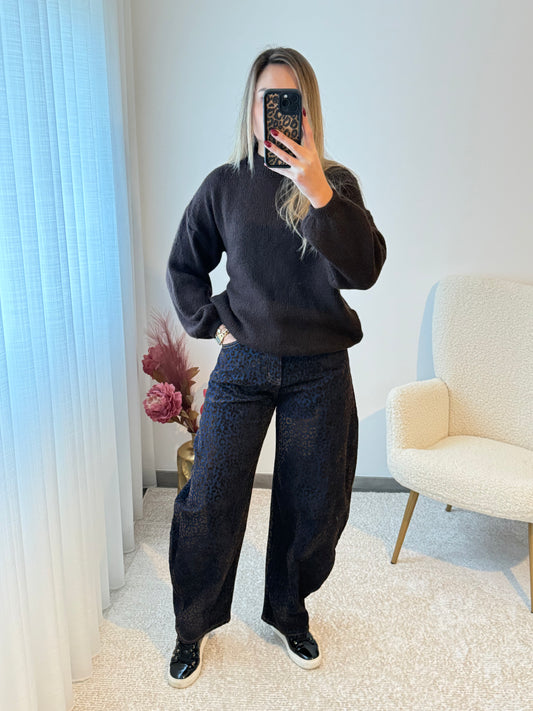 Jeans ballon leopardo