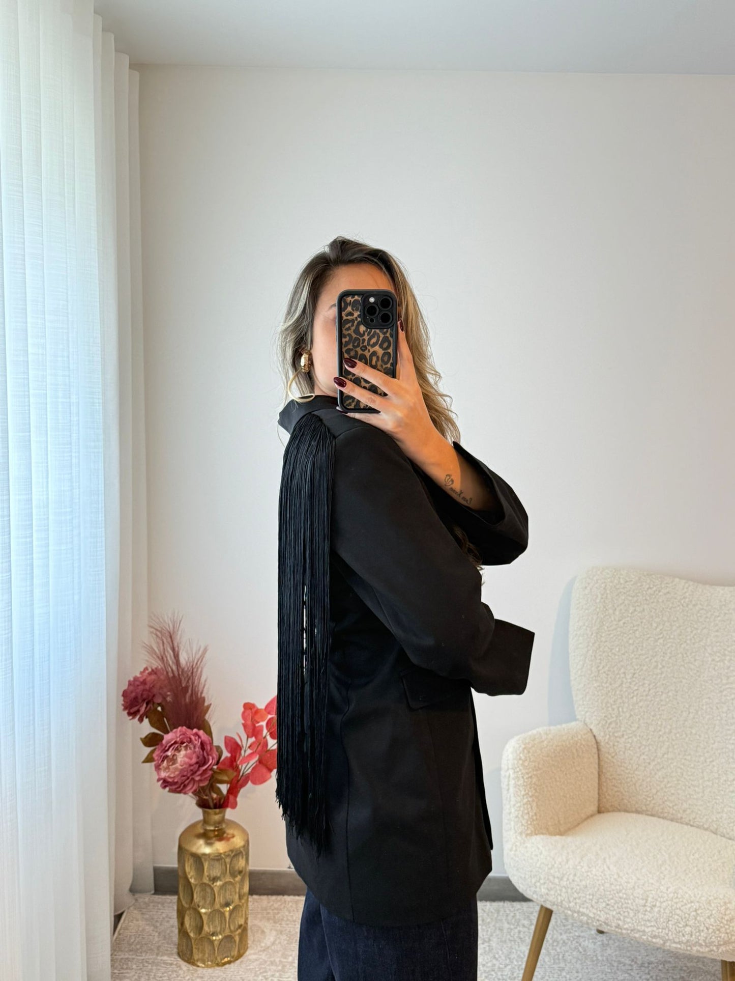 Casaco com franjas Lumina