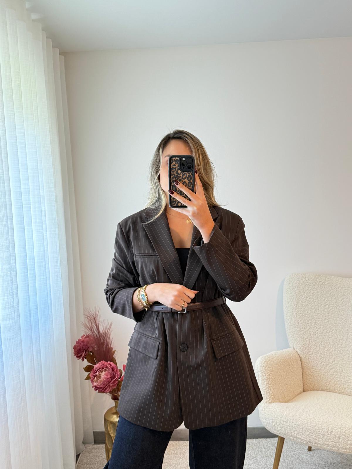 Blazer riscas Lumina