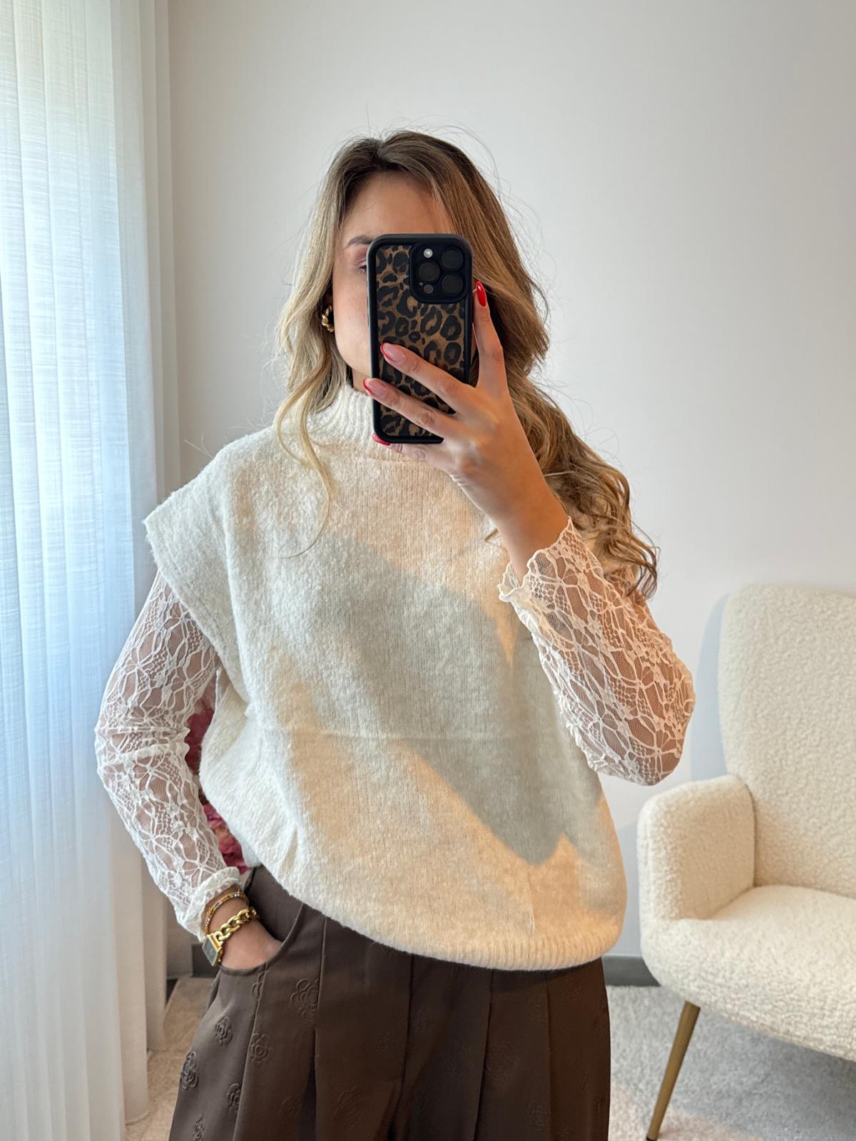 Camisola renda interior